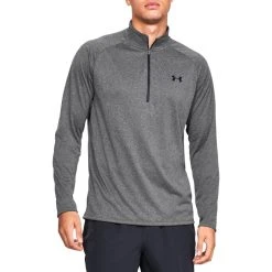 Under Armour Tech 1/2 Zip For Men, Carbon Heather -Thorlo shop 1328495 090d 07467.1650348033