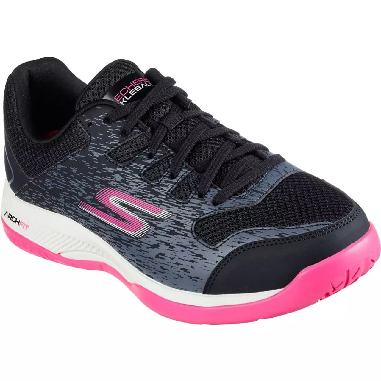 Skechers Viper Court Ladies Pickleball Shoes, Black / Pink 2 Skechers Viper Court Ladies Pickleball Shoes, Black / Pink - Image 2
