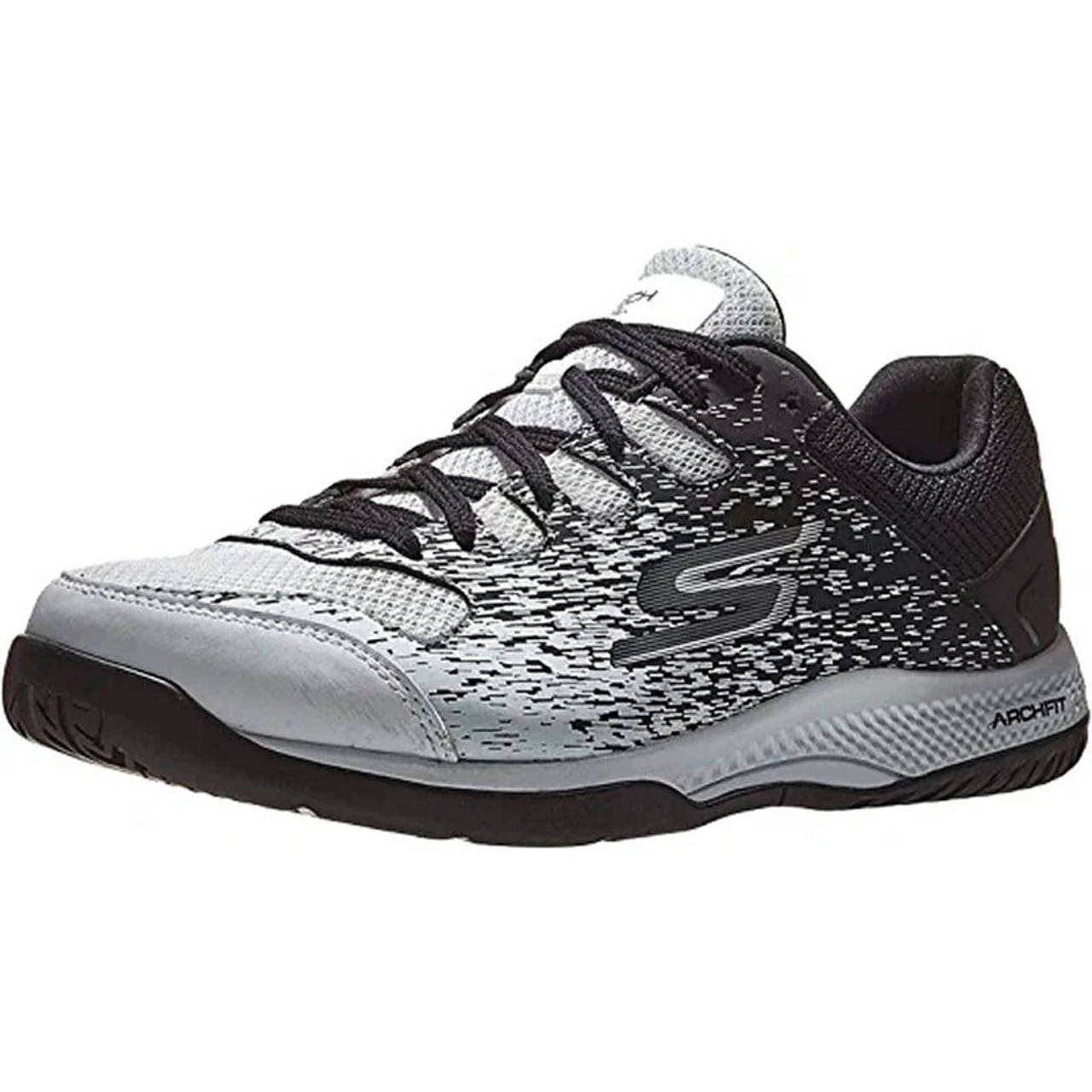 Skechers Viper Court Mens Pickleball Shoes, White/Black 3 Skechers Viper Court Mens Pickleball Shoes, White/Black - Image 3