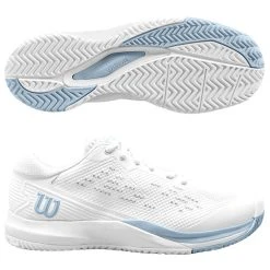 Wilson Rush Pro Ace Ladies WIDE WIDTH, White/Baby Blue