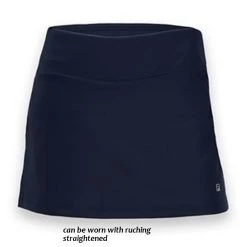 Fila Shirred Side Skort In Black, White Or Navy -Thorlo shop tw161pk3c 69519.1650345398